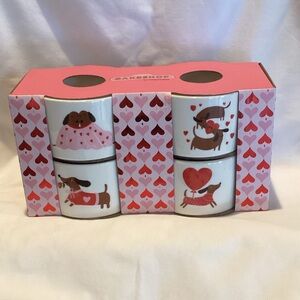 Valentine Dachshund Ramekins - Set of 4